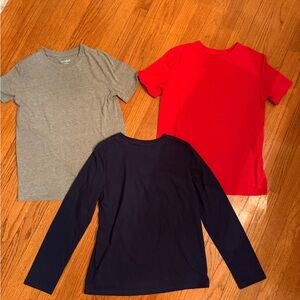 Kids' L cats and Jack (12/14) Red, Gray, and Navy T-Shirt Set
